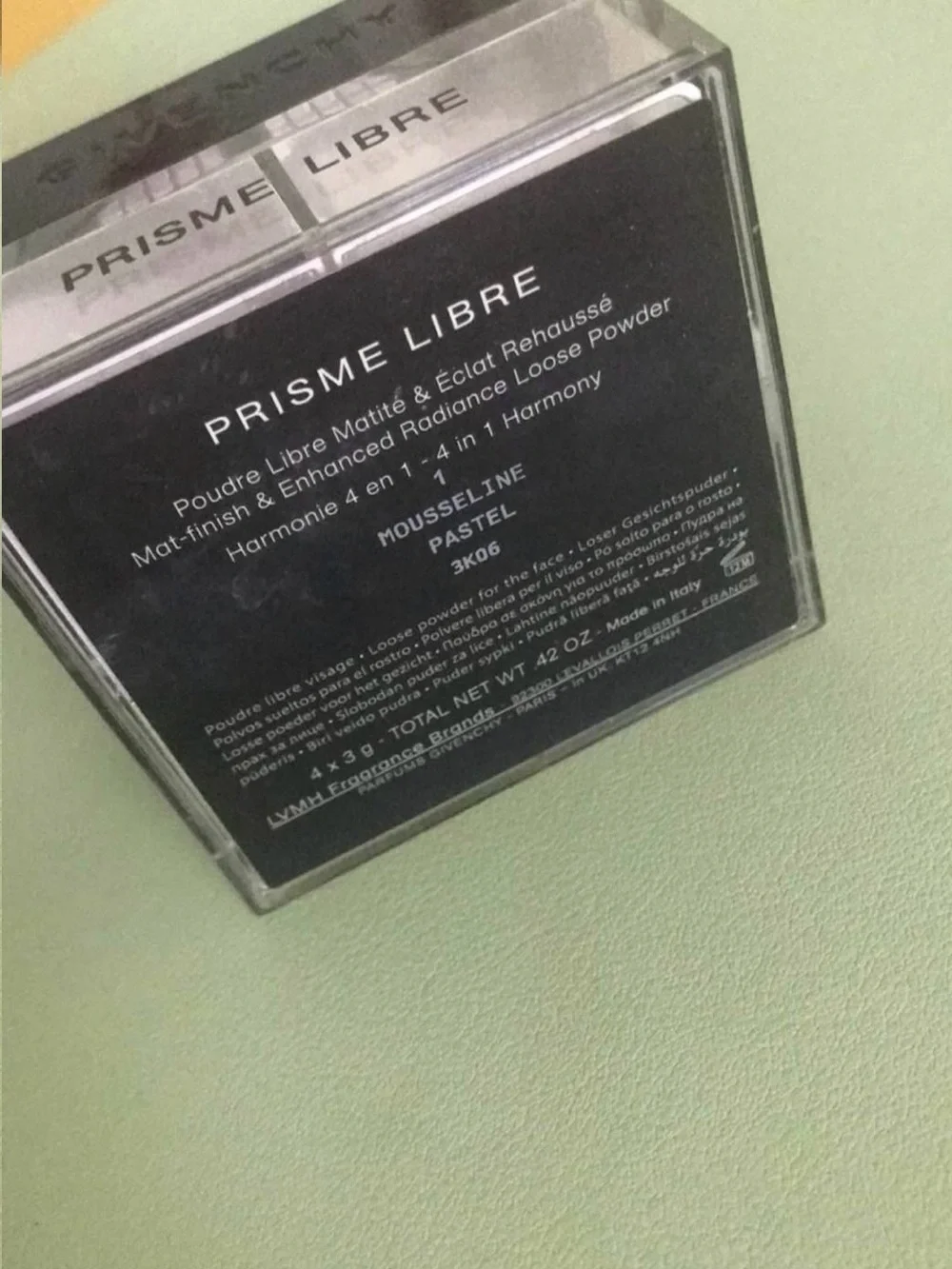 Givenchy White Powder Puff with Black Logo Strap